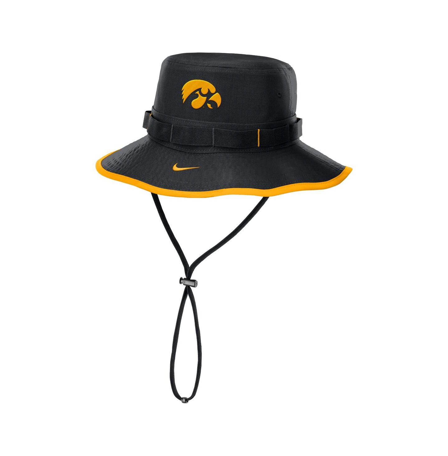 Мужская панама Nike Black Iowa Hawkeyes 2024/25 On-Field Apex Performance Boonie Bucket Hat — фото 1