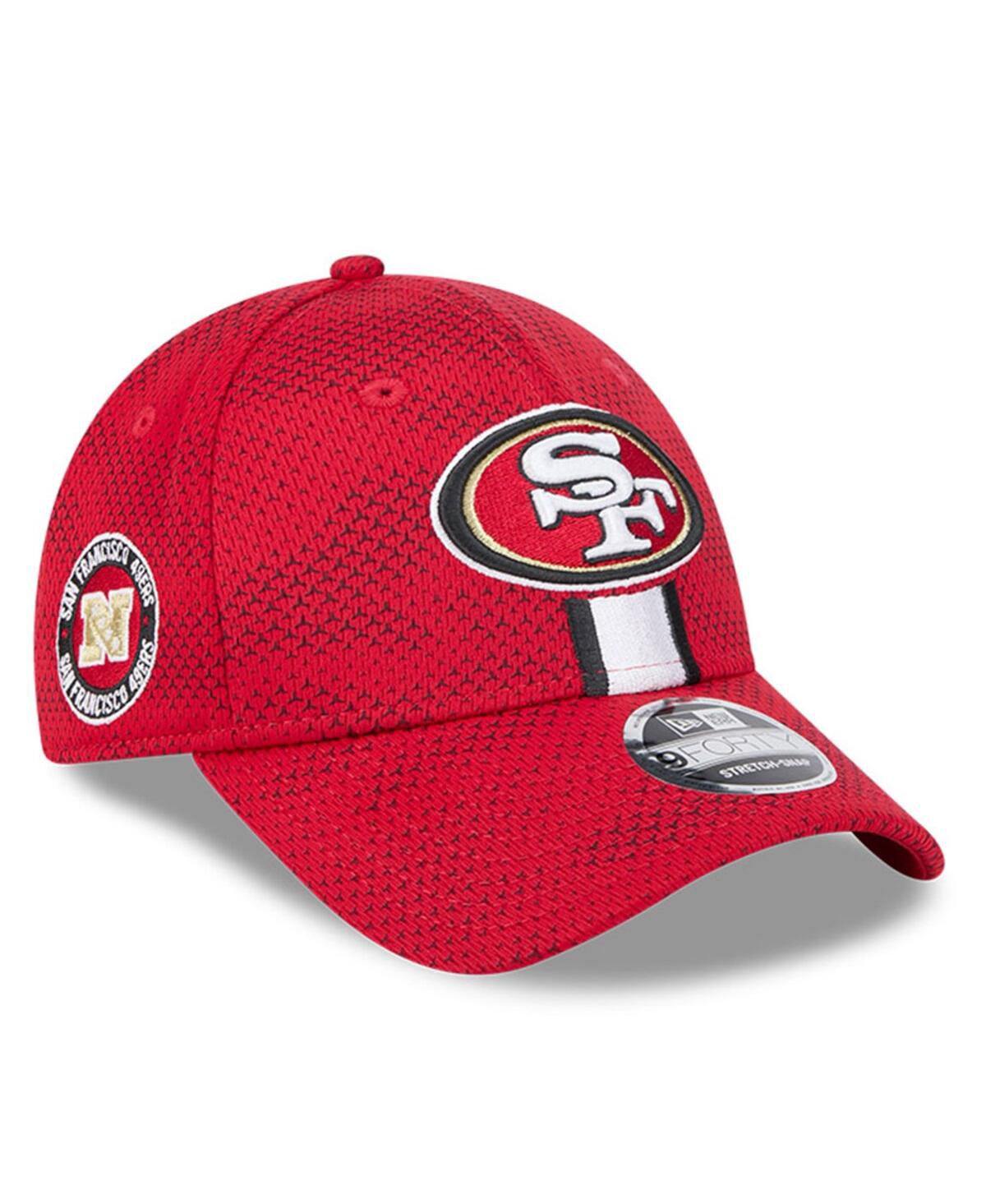 New Era Men's Scarlet San Francisco 49ers 2024 Sideline 9forty Stretch-snap Hat In Scarlet