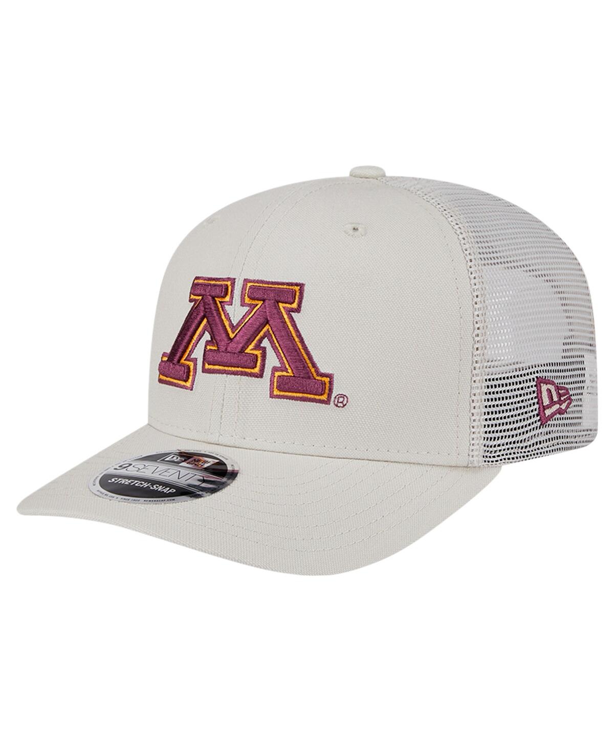 New Era Men's Stone Minnesota Golden Gophers Canvas 9seventy Stretch-snap Hat In Stone
