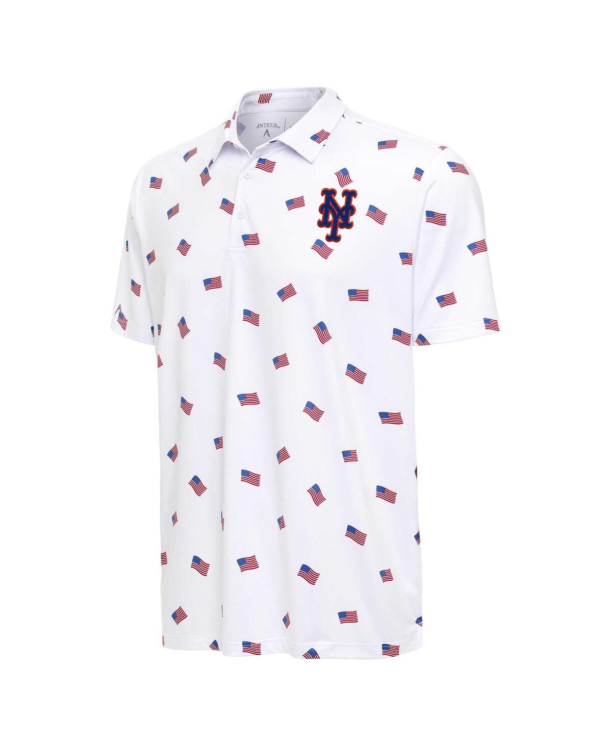 Antigua Men'sNew York Mets Americana Polo - White