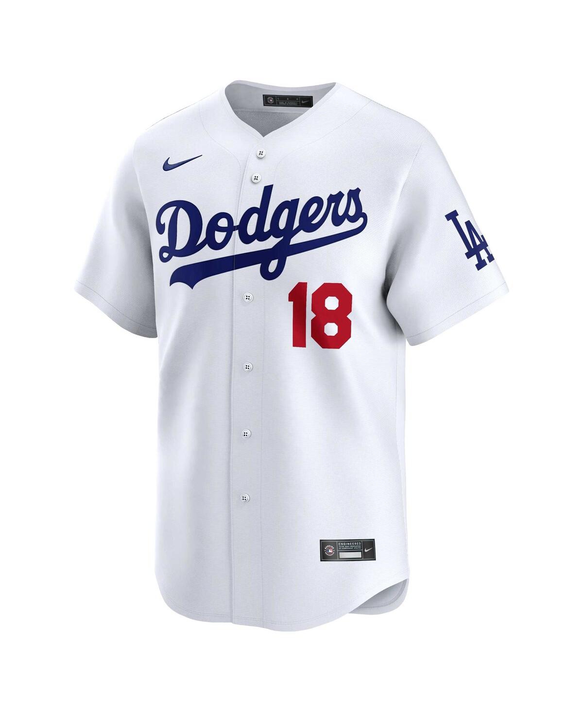Nike Men's Yoshinobu YamamotoLos Angeles Dodgers Japanese Nameplate Home Limited Player Jersey - White