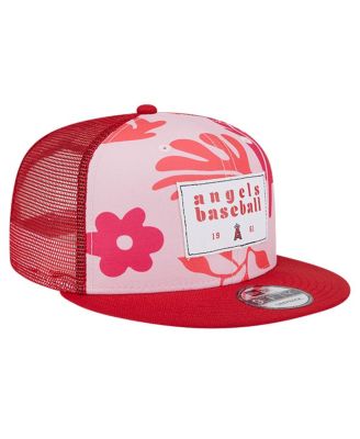 Men's Red Los Angeles Angels Bikini Bottom Trucker 9FIFTY Snapback Hat