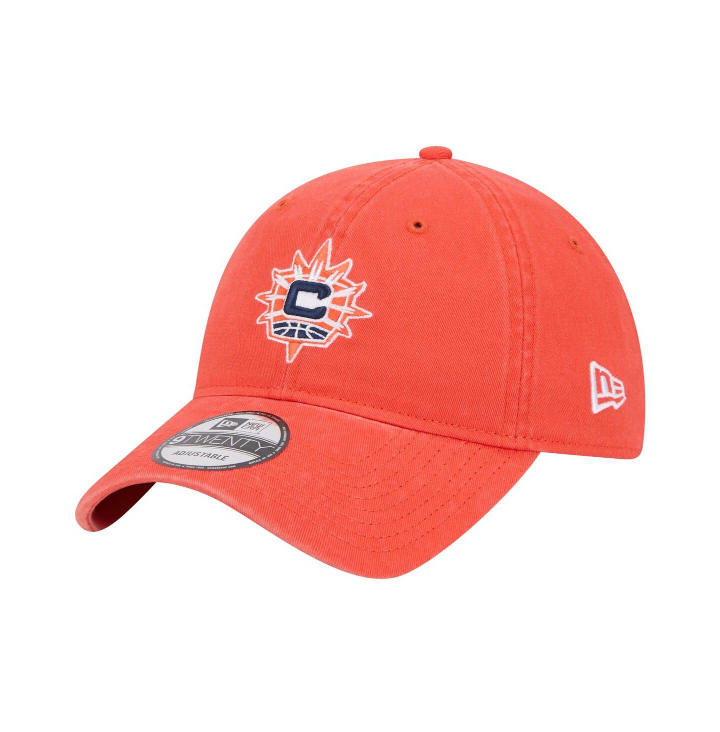 Кепка New Era Orange Connecticut Sun Core Logo 9TWENTY Adjustable Hat — фото 1