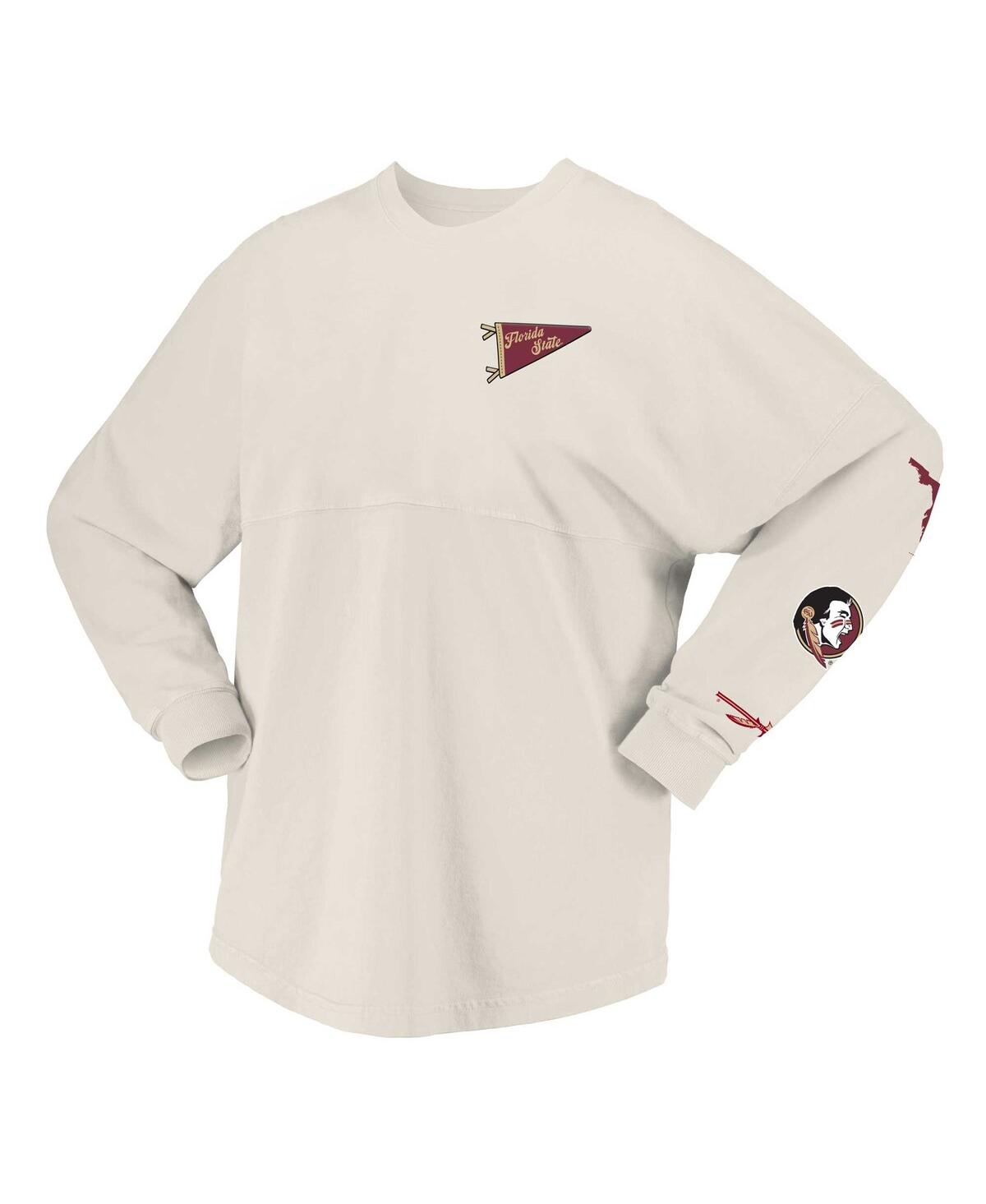 Spirit Jersey Women's Natural Florida State Seminoles Local Long Sleeve T-shirt In Natural