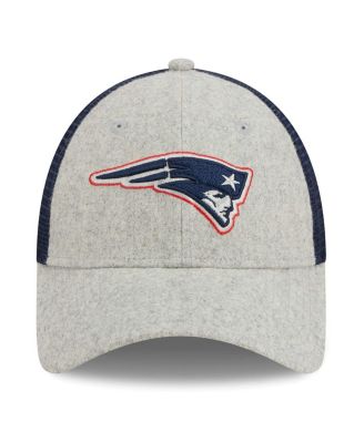 Men's Heather Gray/Navy New England Patriots Pop Trucker 9FORTY Adjustable Hat