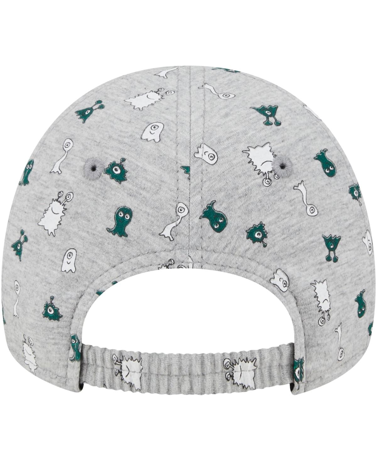 New Era Toddler Heather Gray Michigan State Spartans Allover Print Critter 9forty Flex Hat In Heather Gray