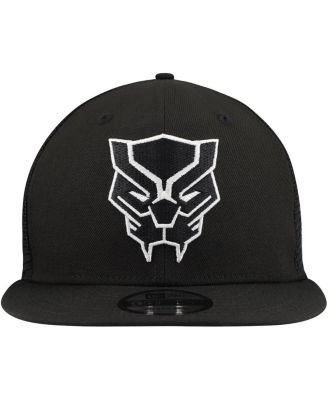 Men's Black Black Panther 9FIFTY Snapback Trucker Hat