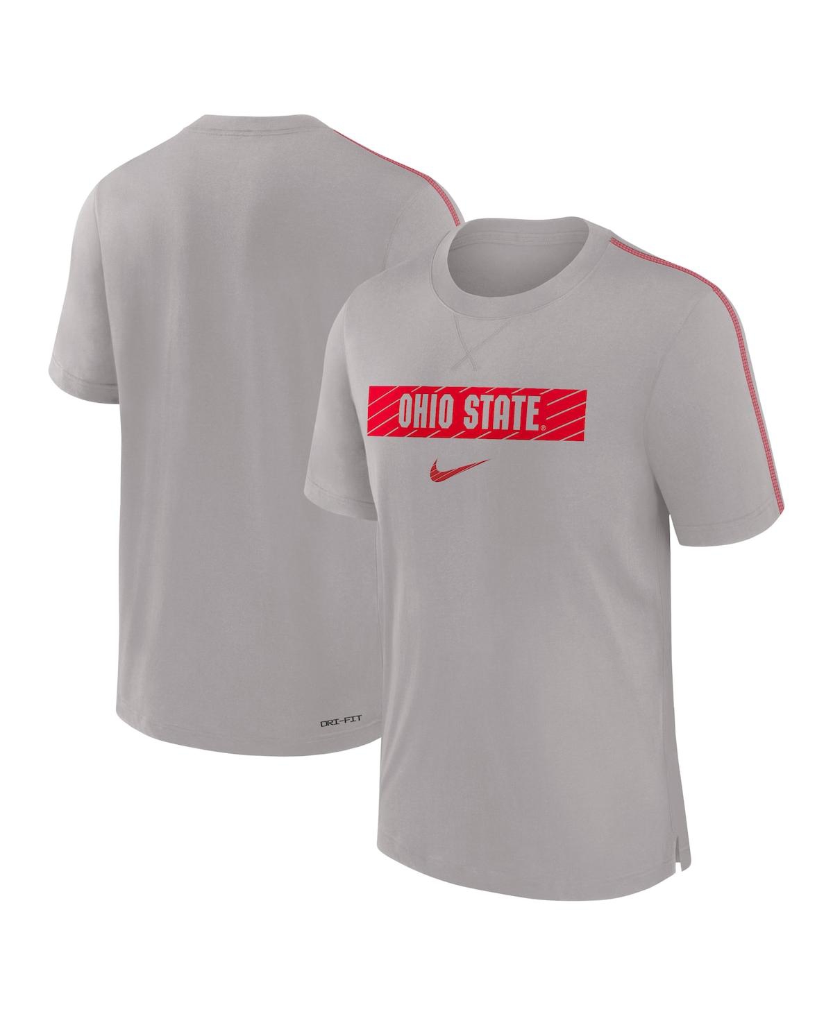 Nike Men's Ohio State Buckeyes 2024/25 Sideline Player Performance Tri-Blend T-Shirt - Red