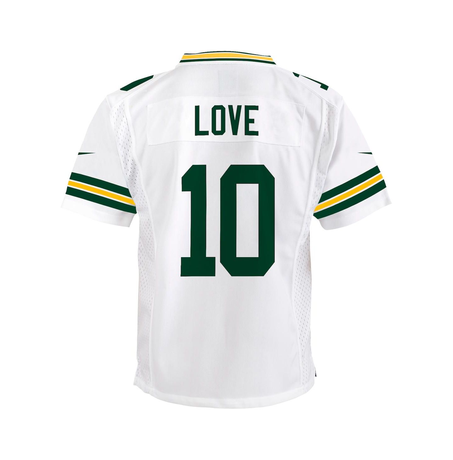 Детская игровая джерси Nike Christian Watson Green Bay Packers Team, цвет: Белый — фото 2