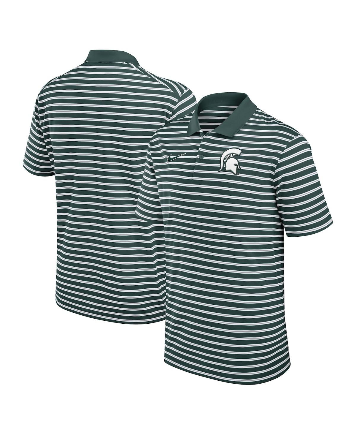 Nike Men's Michigan State Spartans Primetime Victory Striped Performance Polo - White
