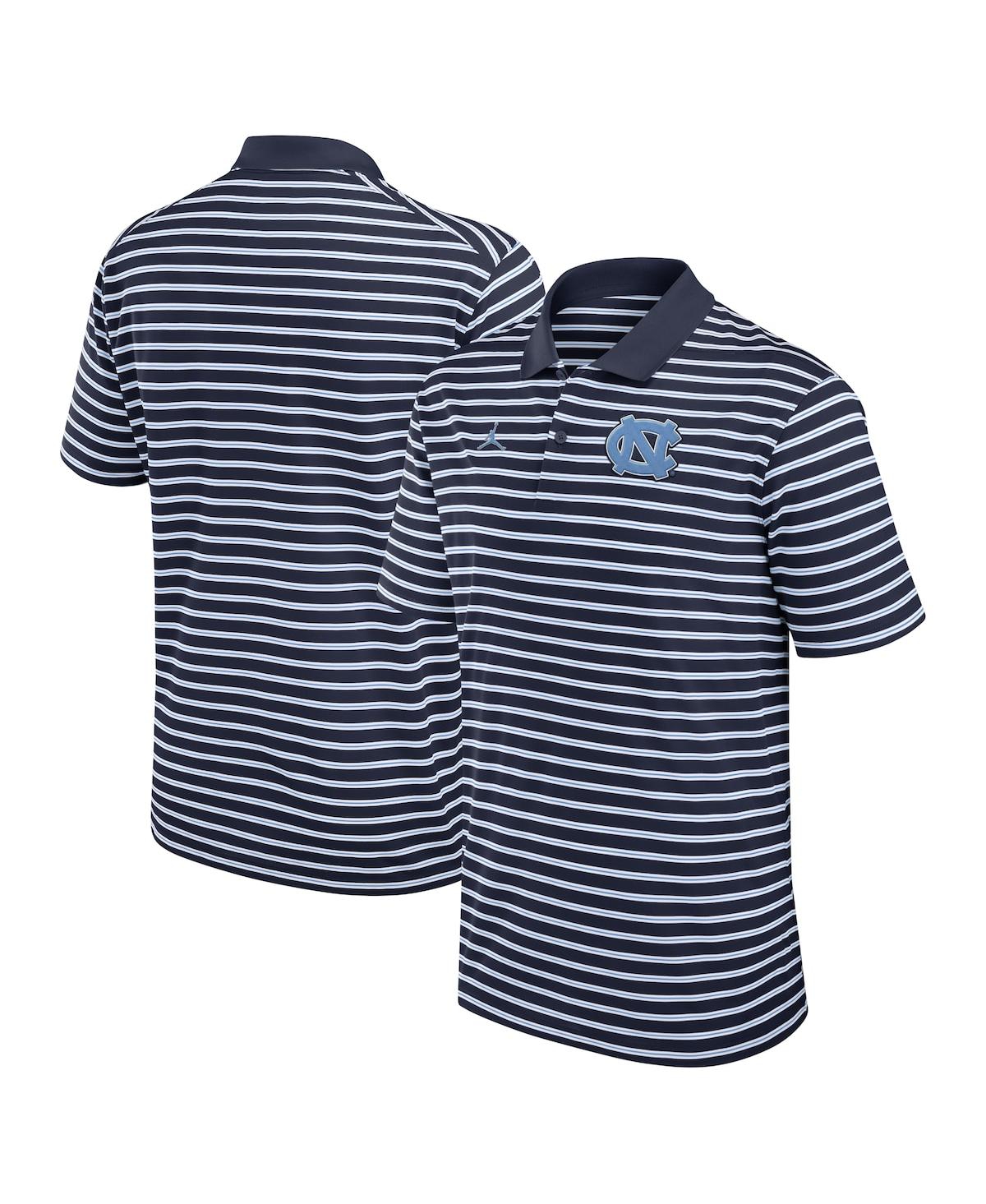 JORDAN MEN'S NORTH CAROLINA TAR HEELS PRIMETIME VICTORY STRIPED PERFORMANCE POLO 