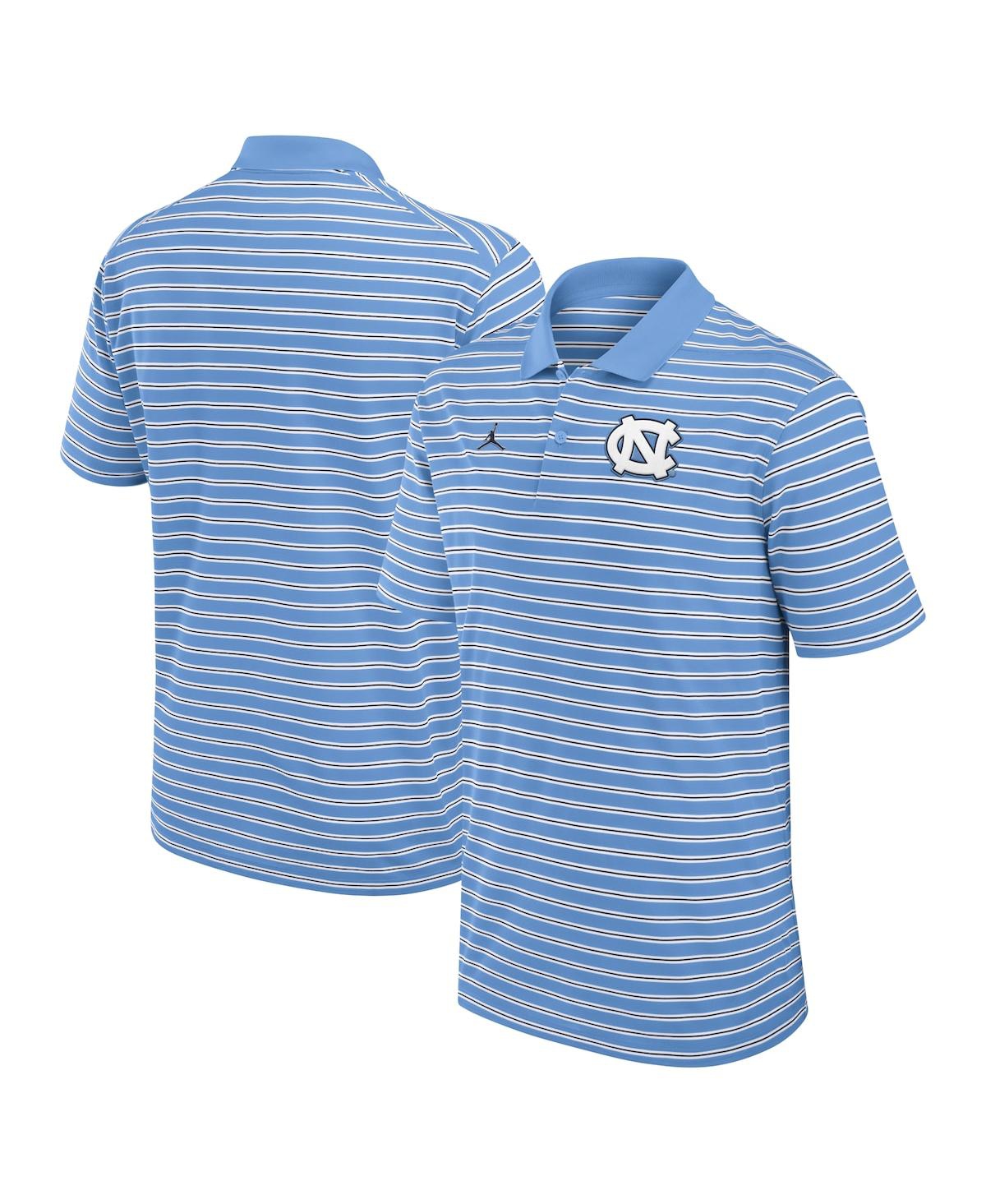 JORDAN MEN'S NORTH CAROLINA TAR HEELS PRIMETIME VICTORY STRIPED PERFORMANCE POLO 