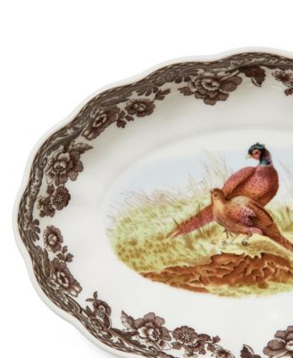 Woodland Pheasant Oval Fluted Dish, Set of 2