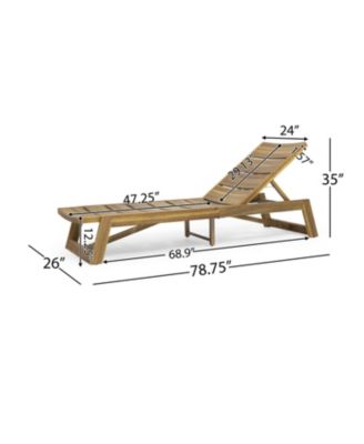Streamdale Acacia Wood Chaise Lounge Set (Set Of 2)