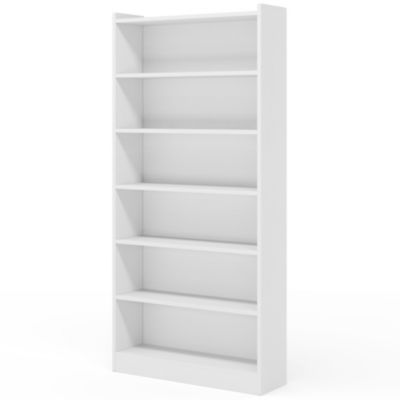 78-inch Tall Bookcase, Modern 7-Tier White Library Bookshelf with Storage Shelves, Large Open Bookcases Wood Display Shelving Unit