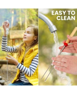 Long Marshmallow Roasting Sticks Extendable Design