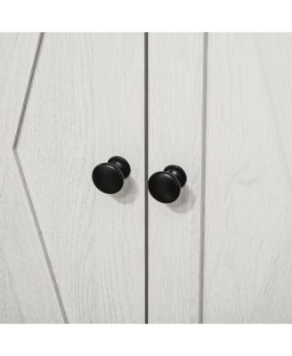 Simplie Fun Farmhouse Barn Door Accent Cabinet with Drawer & Shelf