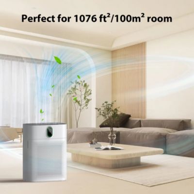 MORENTO HEPA Air Purifier for Home Large Room up to 1076 Sq Ft with PM 2.5 Display Air Quality Sensor