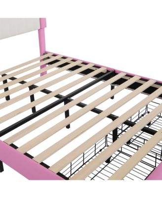  Princess Crown Bed with LED Lights and Drawers