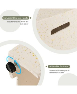 2-in-1 Gas Tank Holder Side Table with Protective Cover