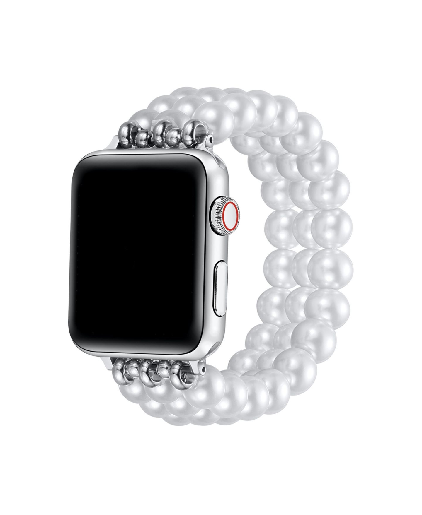 Ремешок для часов Posh Tech Violet Faux Cultivated Pearl Band for Apple Watch 44,45,46,49mm, цвет: Белый — фото 1