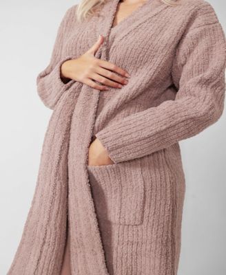 Snug Ribbed Cardigan Robe