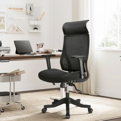 Mesh Office Chair Ergonomic Recliner Chair with 3D Adjustable Armrests & Lumbar Support