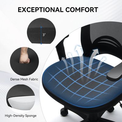 Ergonomic Office Chair Mesh Swivel Task Chair with Lumbar & Back Support