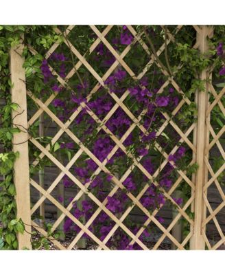 55" Wooden Garden Benches with Slatted Seat and Screening