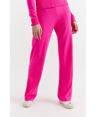 Women's Wool & Cashmere Wide Leg Track Pant