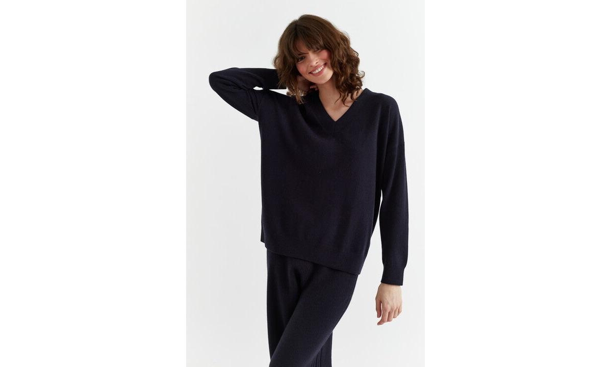 Chinti and Parker Women's Chinti & Parker Pure Cashmere Relaxed V-Neck Sweater