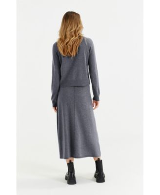 Women's Wool & Cashmere Cropped Sporty Sweater