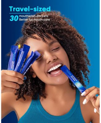 Mouthwash Alcohol Free, Mouth Wash for Adults, Travel Mouthwash Helps Kill 99% of Bad Breath Germs, Prevents Cavities, Fluoride Free, Fresh Mint, 30 Uses (0.41 Fl Oz (Pack of 30))