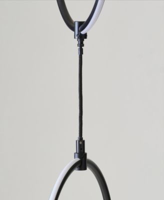 Nova RGB 74" Customizable LED Floor Lamp with Hanging Ring Lights and Color Changing Function