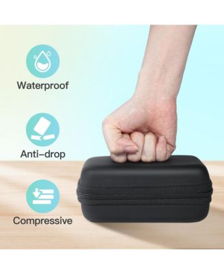 Nelko Genuine Case for P21 Label Maker, Compatible with Phomemo D30 D35 Label Maker, for NIIMBOT D11 D110, for JADENS/Memoking/SUPVAN, Box with Mesh Pocket for Batteries Accessories (Case Only), Black