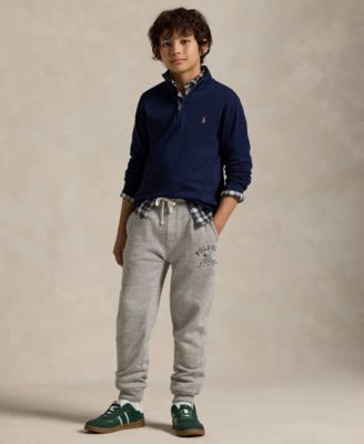 Big Boys Cotton Interlock Quarter-Zip Pullover