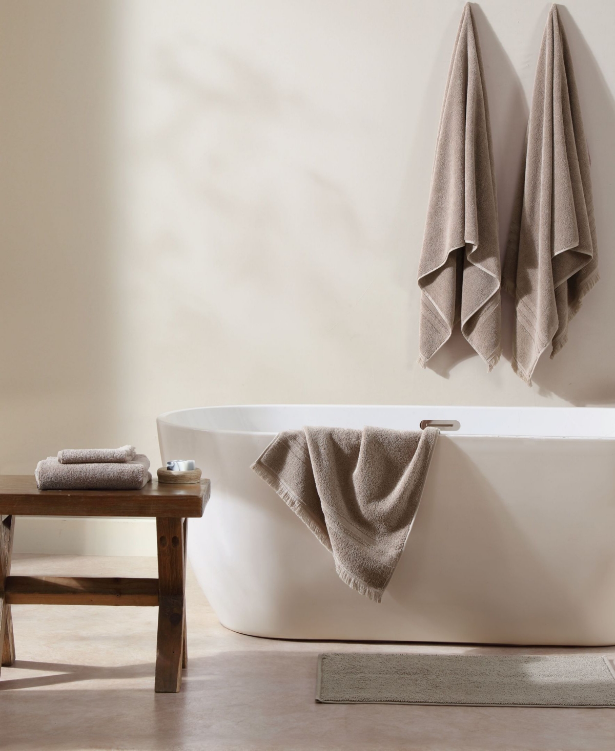 Sunday Citizen Fringed 6-pc. Bath Towel Set In Taupe