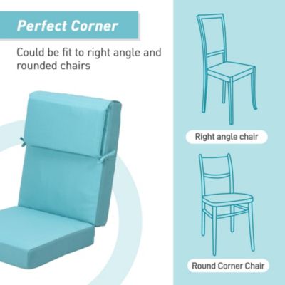 Outdoor Chair Cushion 20.5x20.5x4.33 inches Patio Furniture Seat Cushion - Set of 4