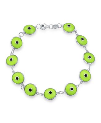 Protection Good Luck Amulet Strand Bracelet Multicolor Evil Eye Beads 7 7.5 Inch