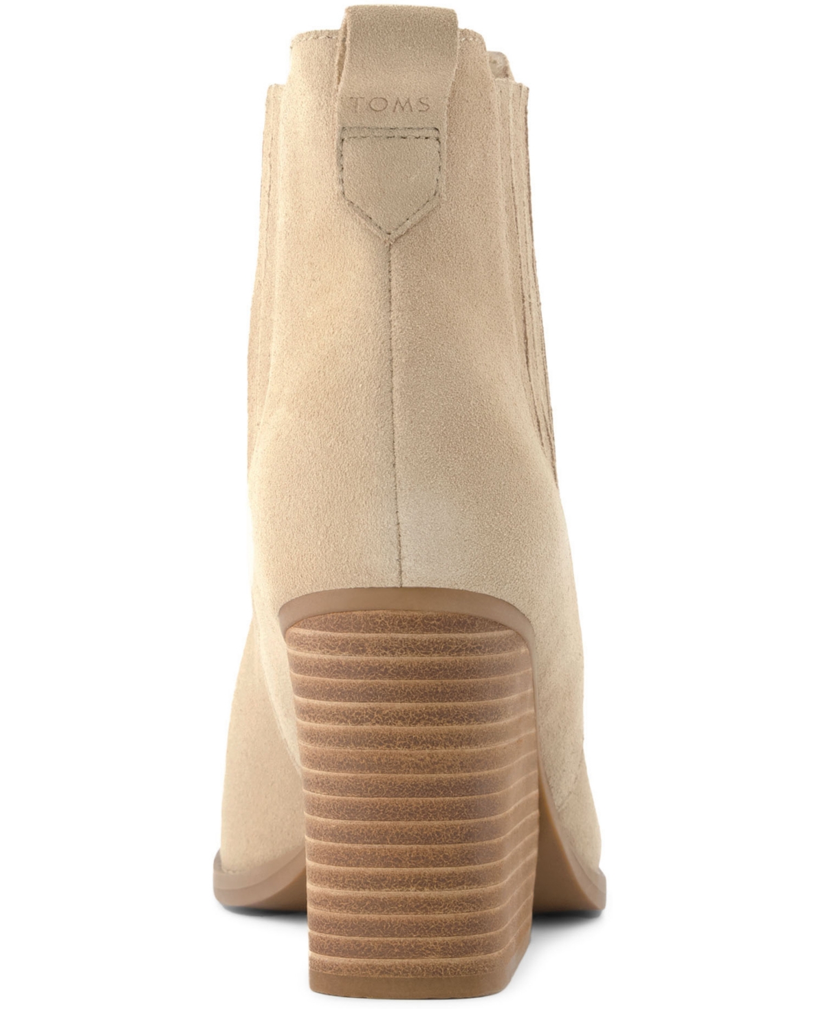 Shop Toms Women's Noa Suede Pull On Wedge Bootie In Natural Suede