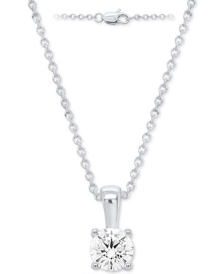 2-Pc. Set Lab Grown Diamond Pendant Necklace & Matching Stud Earrings (1 ct. t.w.) in Sterling Silver or 14k Gold-Plated Sterling Silver