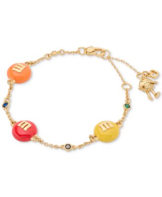 kate spade new york - Gold-Tone Multicolor M&M Flex Bracelet
