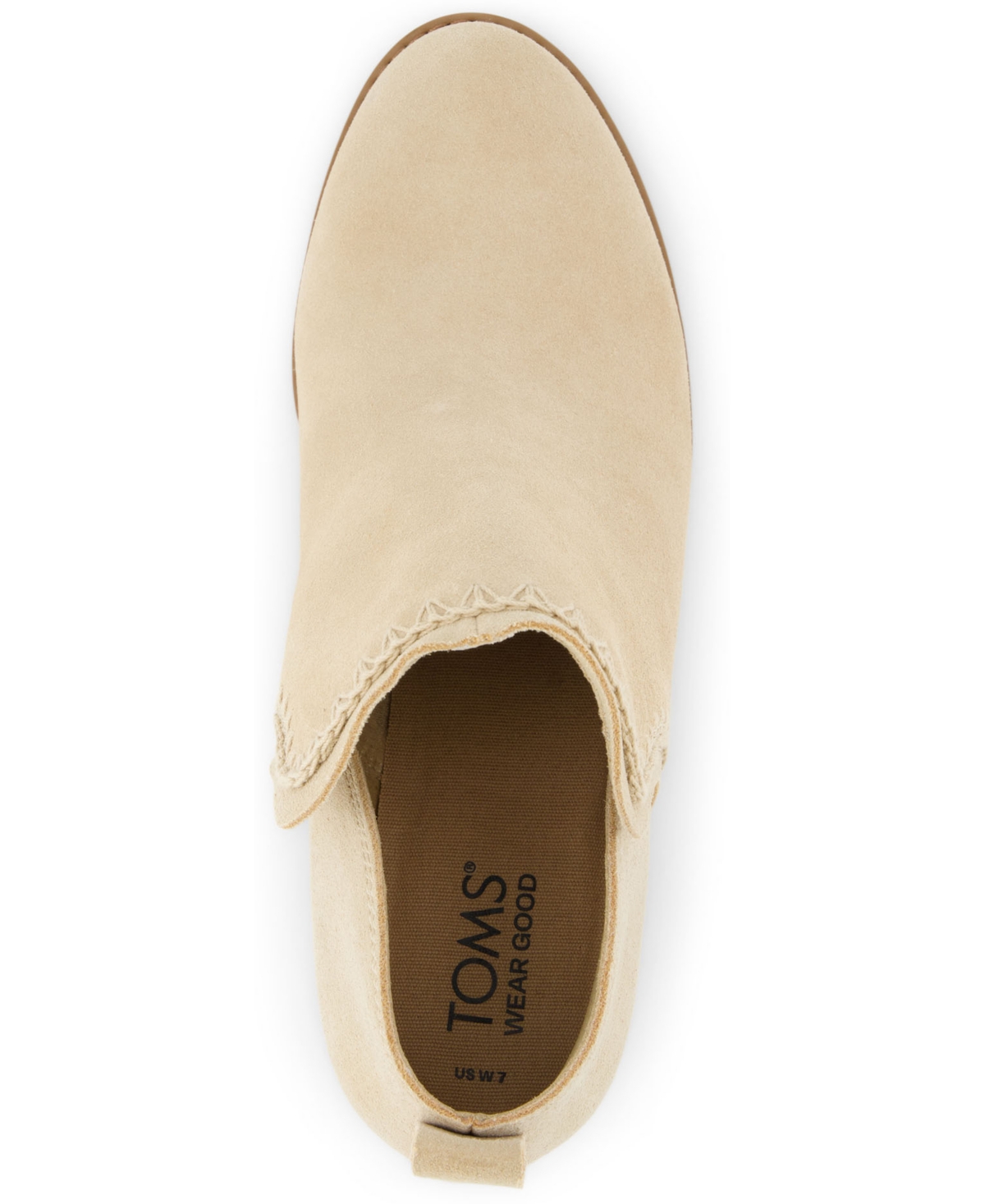 Shop Toms Women's Kaia Wedge Booties In Oatmeal Suede