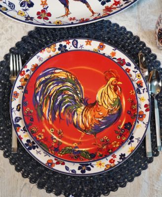 Morning Rooster Set of 4 Salad Plates