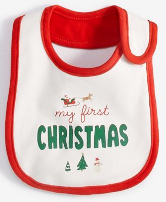 Carter's - Baby My First Christmas Cotton Teething Bib