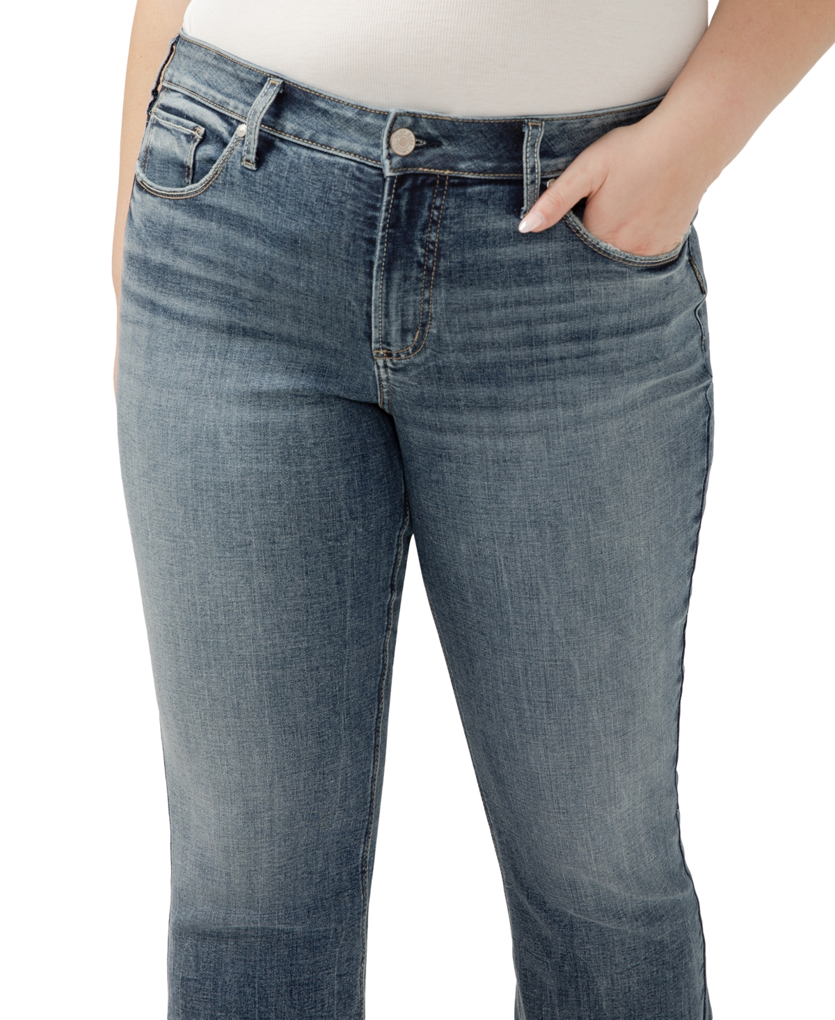 Silver Jeans Co. Plus Size Suki MidRise Curvy-Fit Bootcut Jeans