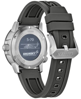 Eco-Drive Men's Promaster Nighthawk Sikorsky Gray Rubber Strap Watch 42mm