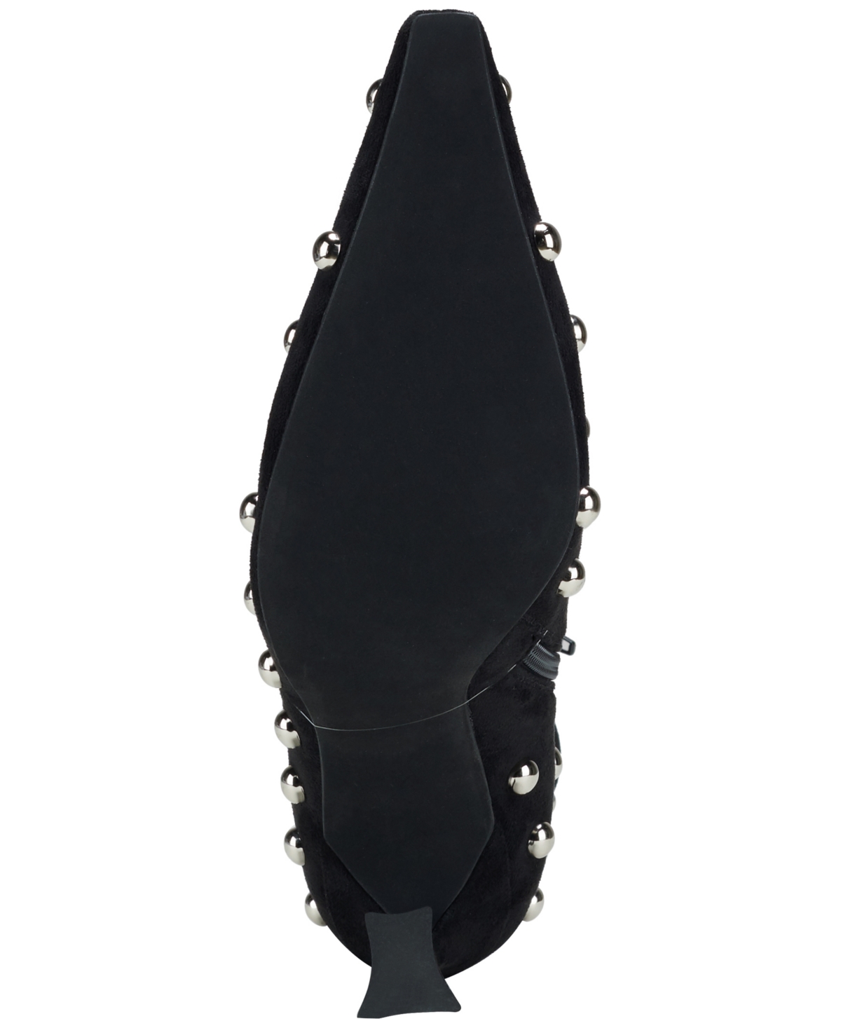 Jeffrey Campbell Fancy-u Mid-Shaft Studded Dress Booties -Silver