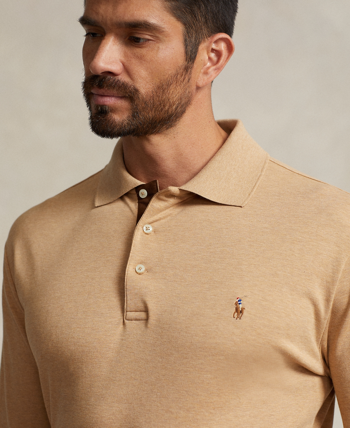 Polo Ralph Lauren Men's Big & Tall Soft Cotton Long-Sleeve Polo Shirt