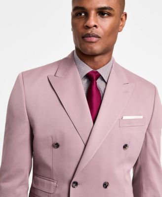 Men's Classic Fit Double-Breasted Suit Jacket